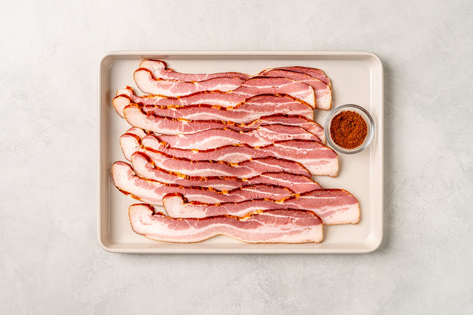 Hickory Smoked, Crate-Free Thick Cut Bacon